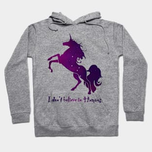 I don’t believe in Humans Unicorn (Purple Galaxy) Hoodie